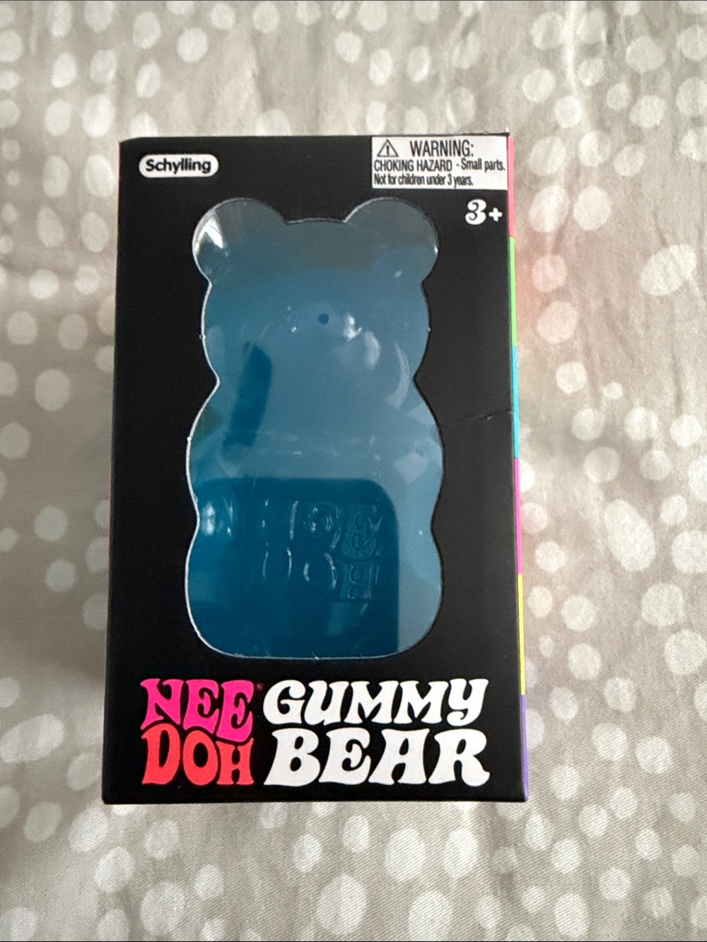 NeeDoh Gummy Bear Toy - Blue squishy NWT IOP authentic by Schylling